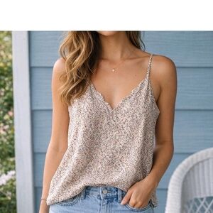 Socialite Multicolor Polka Dot Print Spaghetti Strap Cami